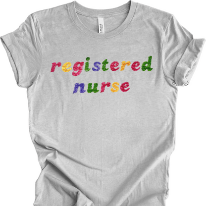 Colorful Registered Nurse T-shirt