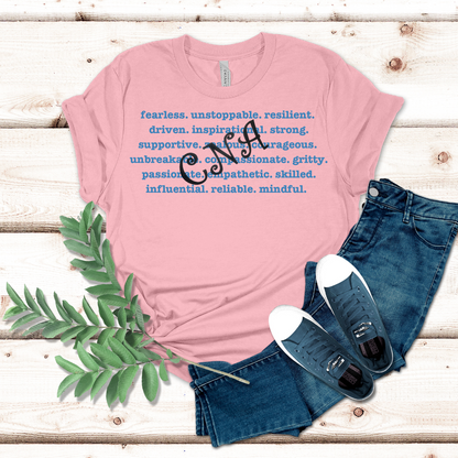 Fearless Nurse Tech Trendy Fun Cute Graphic Unique CNA Embroidery T-shirt