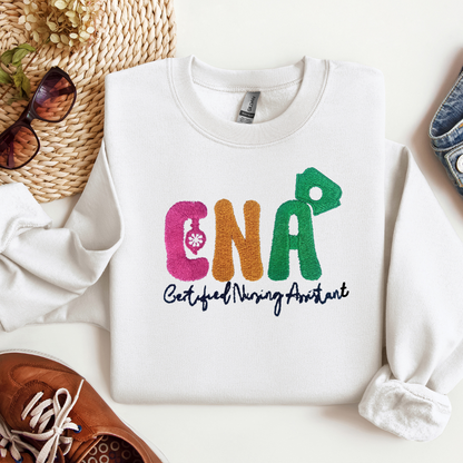 Trendy Cute Graphic Unique Bold CNA Embroidery Hoodie Sweatshirt Soft