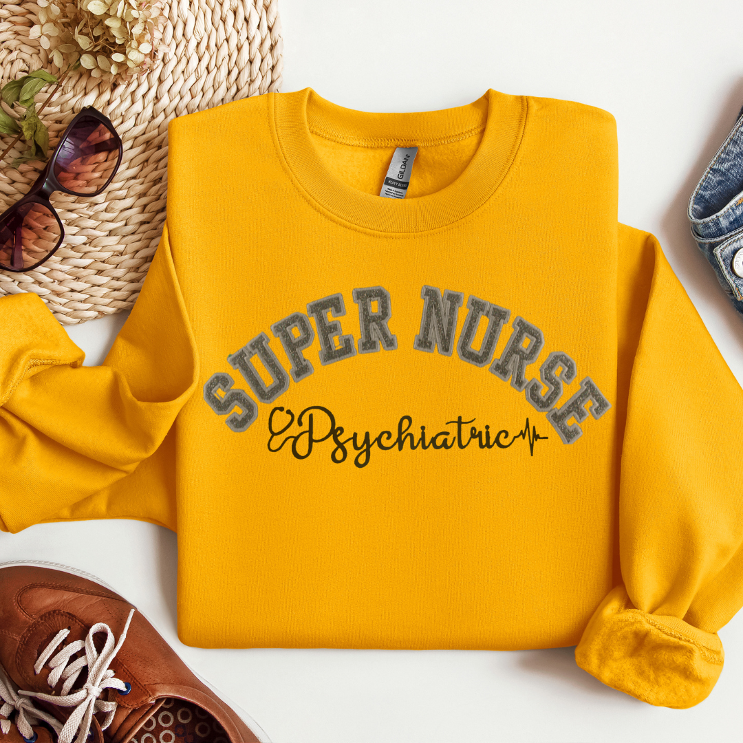 Fun Stylish Psych Nurse Trendy Hoodie Crewneck Eye-Catching Design