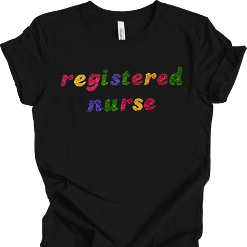 Colorful Registered Nurse T-shirt