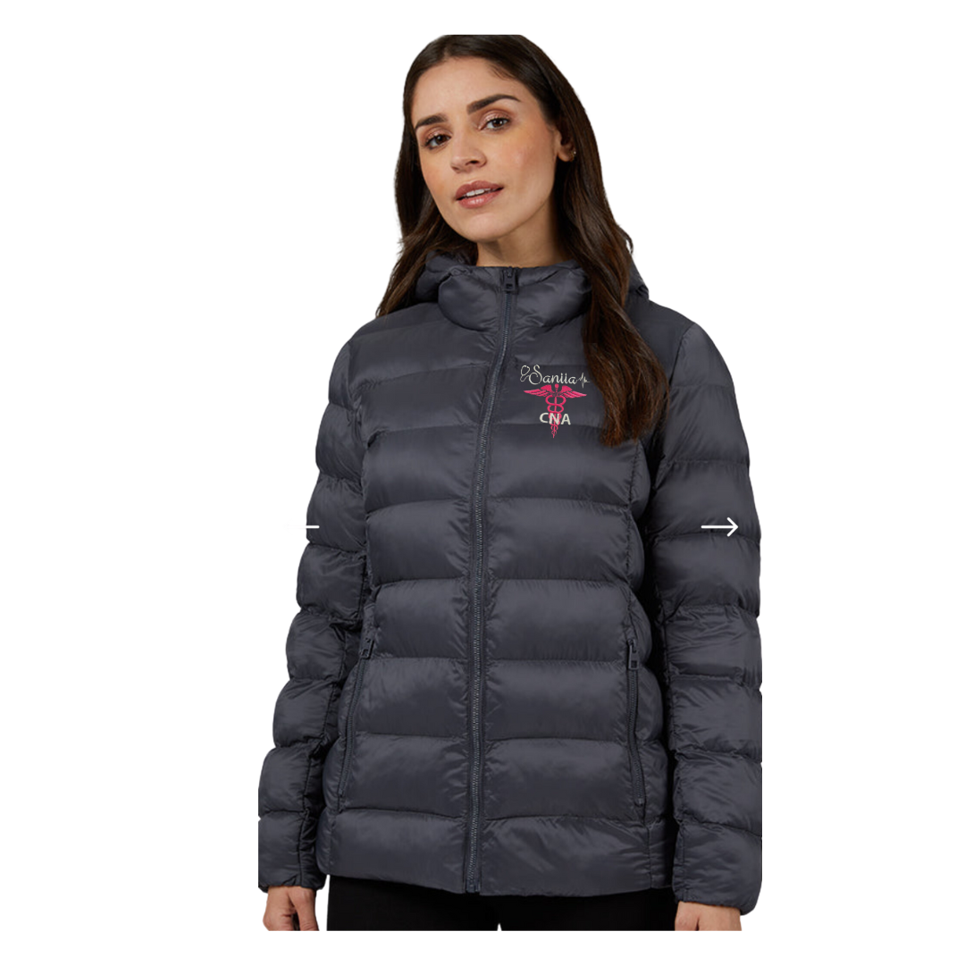 HOODED Embroidered CNA Puffer