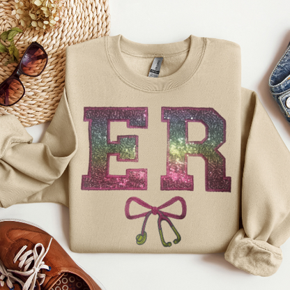 Sequin ER Nurse Crewneck