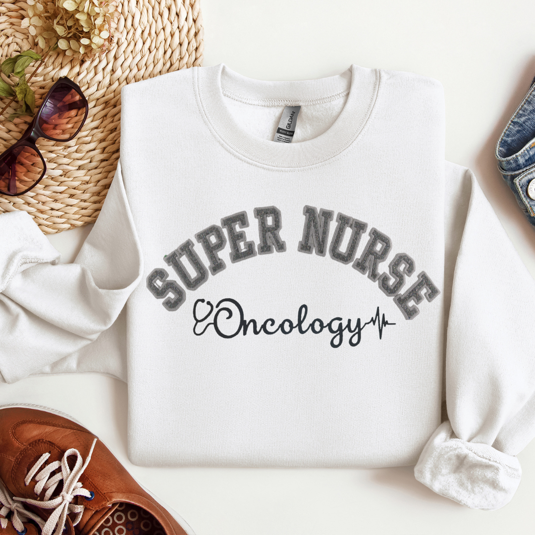 Fun Stylish Oncology Nurse Trendy Hoodie Crewneck Eye-Catching Design