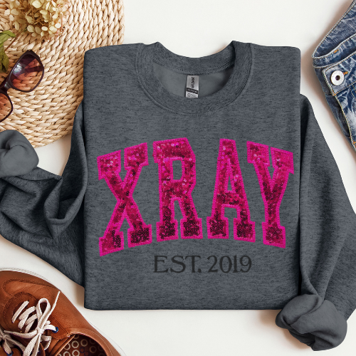 Sequin X-Ray TECH Embroidery Crewneck