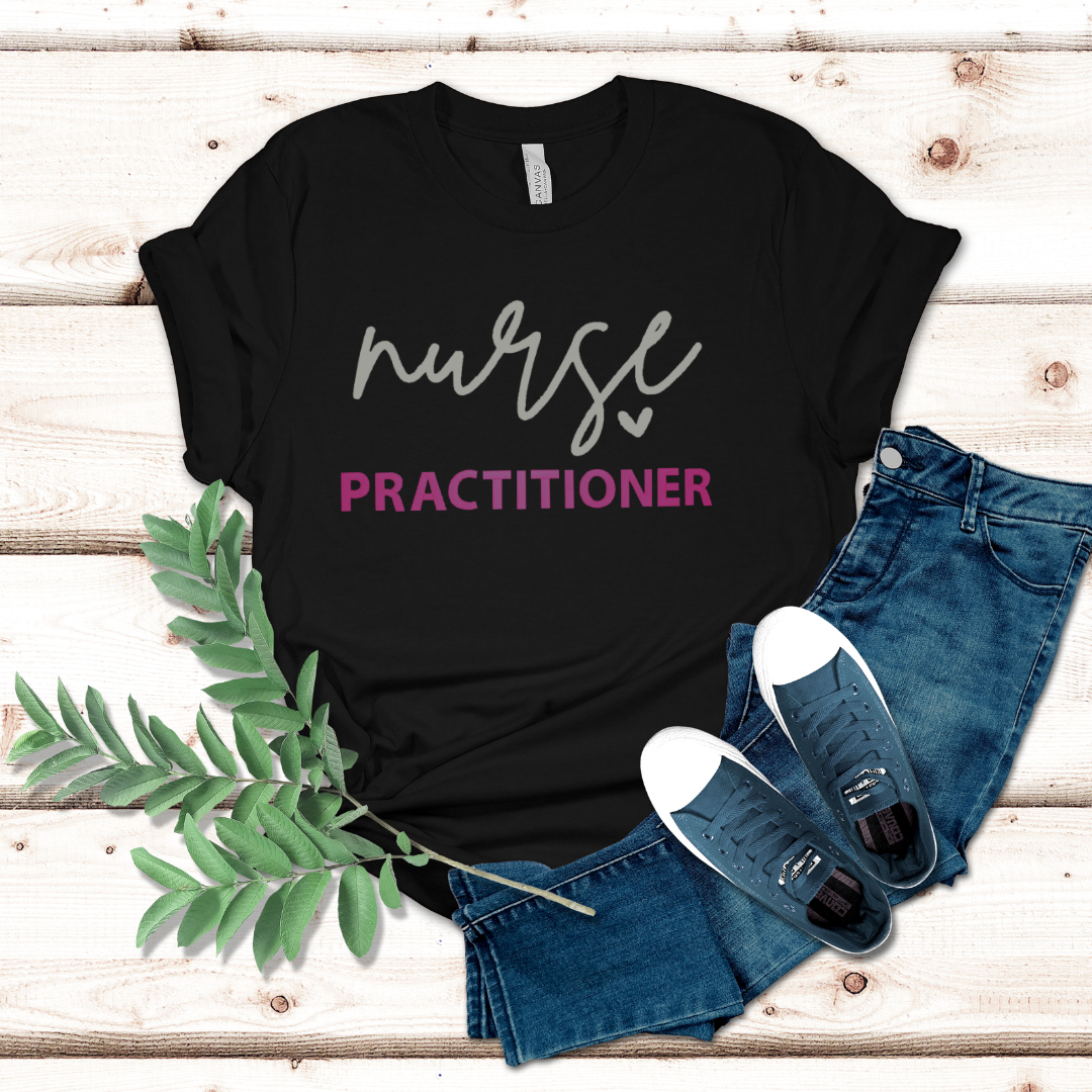 Popular Trendy Cute Graphic Unique Nurse Practitioner Embroidery Tshirt