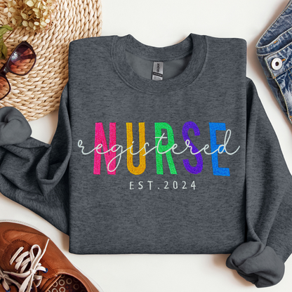 Criss-Cross Registered Nurse Pullover
