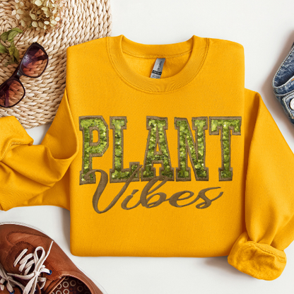 Sequin Plant Vibes Crewneck