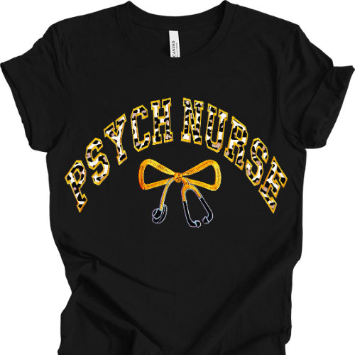 Leopard Psych NURSE T-Shirt