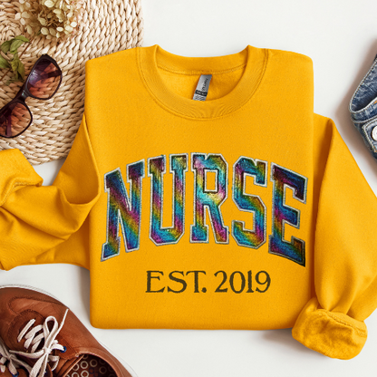 Swirly Glitter Embroidery Crewneck