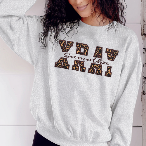 Leopard X-RAY Name Crewneck