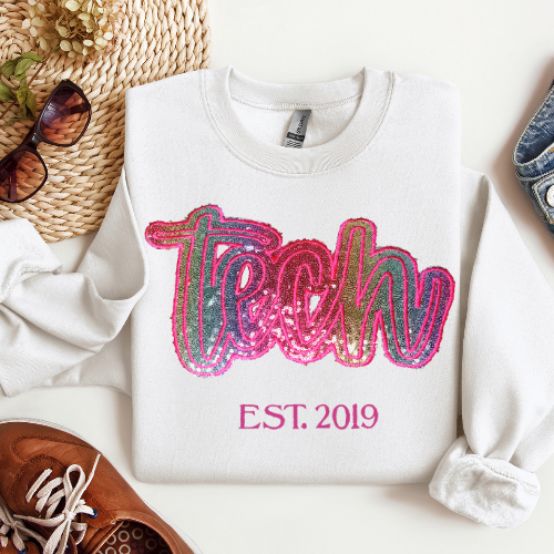 Sequin TECH Embroidery Crewneck