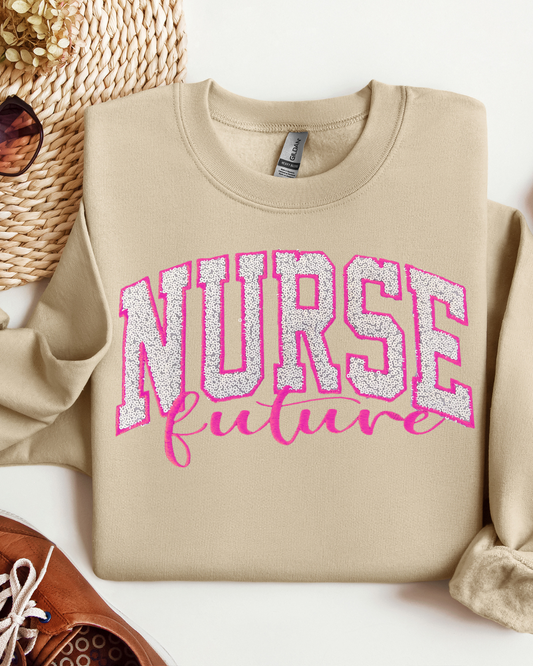 Sequin Glitter Future Nurse Sweatshirt