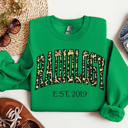 Leopard Radiology Tech Crewneck