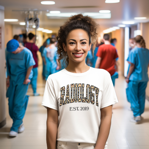 Leopard Radiology Tech T-Shirt