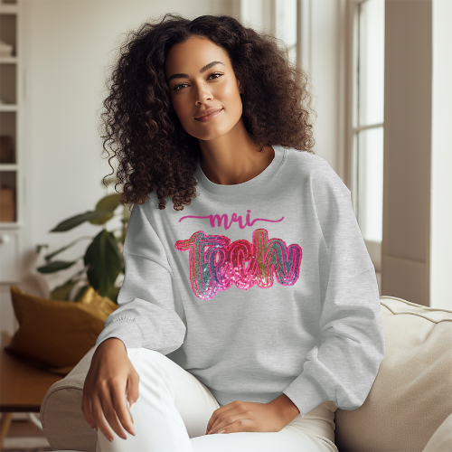 Sequin MRI TECH Embroidery Crewneck