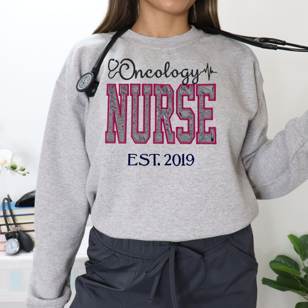 Trendy Oncology Sparkling Vibrant Popular Embroidery Sweatshirt Hoodie