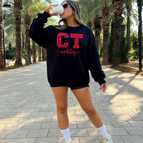 Sequin Name CT TECH Embroidery Crewneck