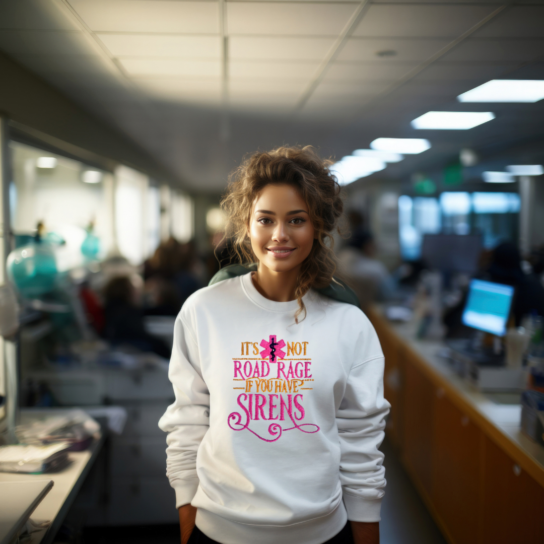 Bold Fun Unique Trendy Embroidery Paramedic Hoodie Sweatshirt