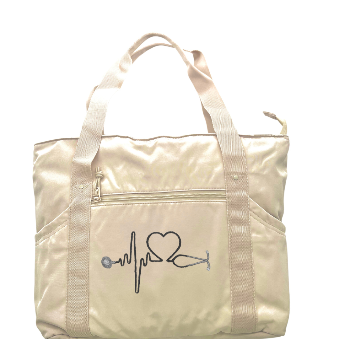 Personalized Trendy Cute Tote Nurse Custom Embroidery Gift