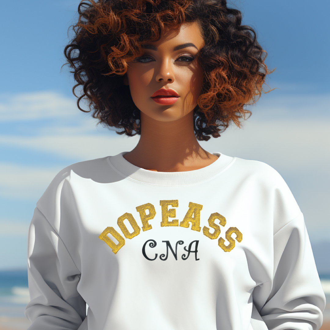 Dopeass Trendy Cute Bold Graphic CNA Embroidery Hoodie Sweatshirt