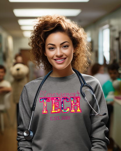 Tie Dye ED Tech Crewneck
