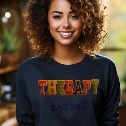 Faux Chenille Speech Therapy Embroidery Hoodie Sweatshirt