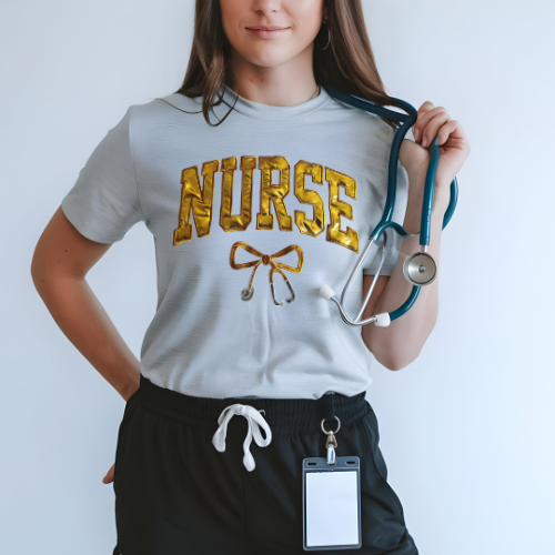 Metallic NURSE T-Shirt