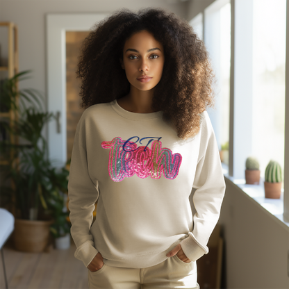 Sequin Glitter CT TECH Embroidery Crewneck