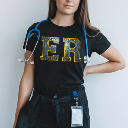 Sequin ER NURSE T-Shirt