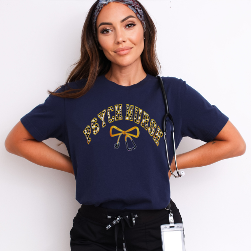 Leopard Psych NURSE T-Shirt