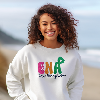 Trendy Cute Graphic Unique Bold CNA Embroidery Hoodie Sweatshirt Soft