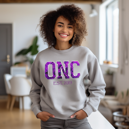 Sequin Glitter ONC Nurse Crewneck