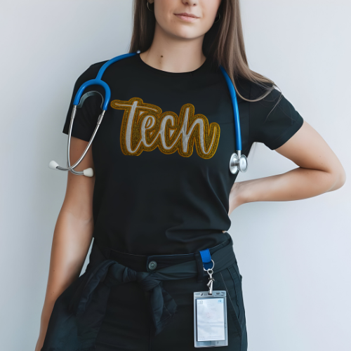 Glitter Nurse Tech T-Shirt