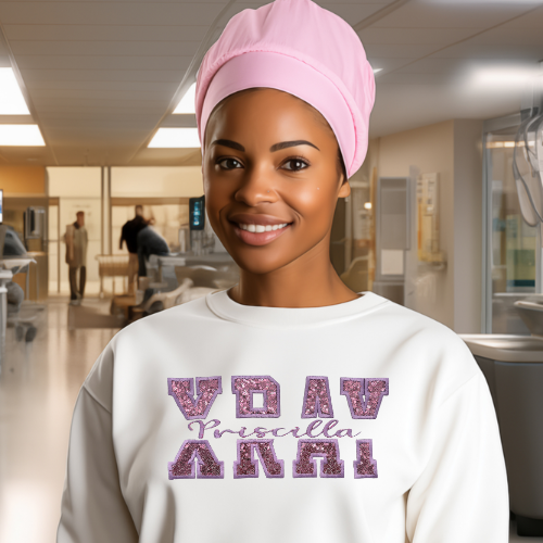 Sequin X-Ray TECH Embroidery Crewneck