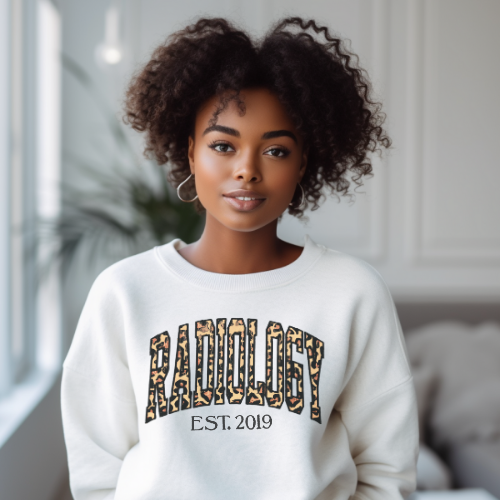 Leopard Radiology Tech Crewneck