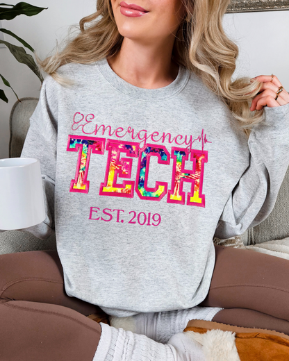 Tie Dye ED Tech Crewneck
