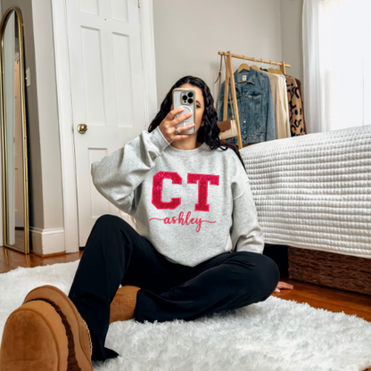 Sequin Name CT TECH Embroidery Crewneck