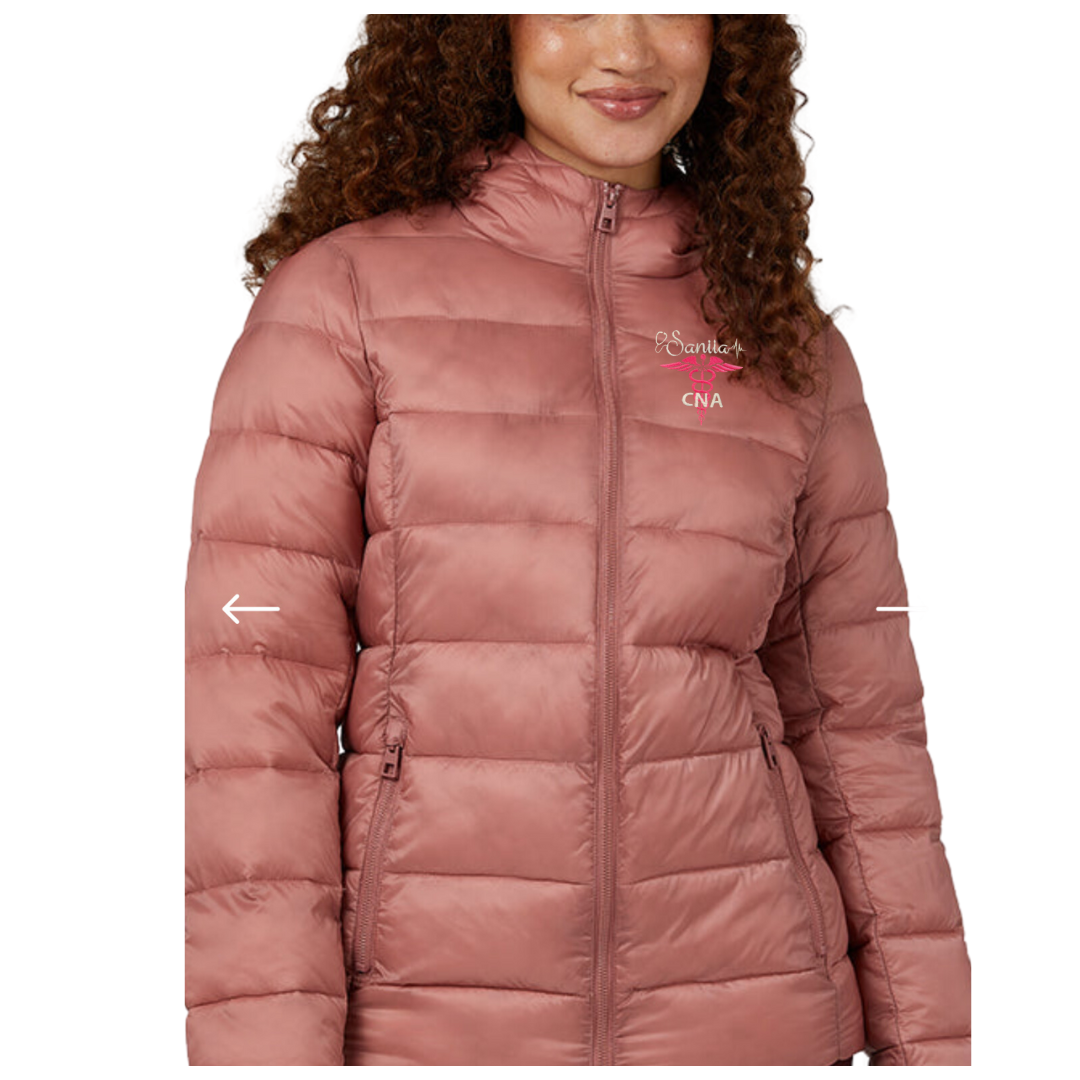 HOODED Embroidered CNA Puffer