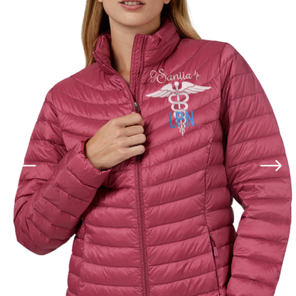 ULTRA Lightweight  LPN Nurse Puffer Jacket