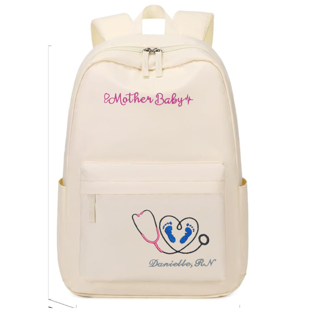 Personalized Labor and Delivery Nurse Backpack Trendy Custom Gift