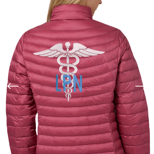 ULTRA Lightweight  LPN Nurse Puffer Jacket