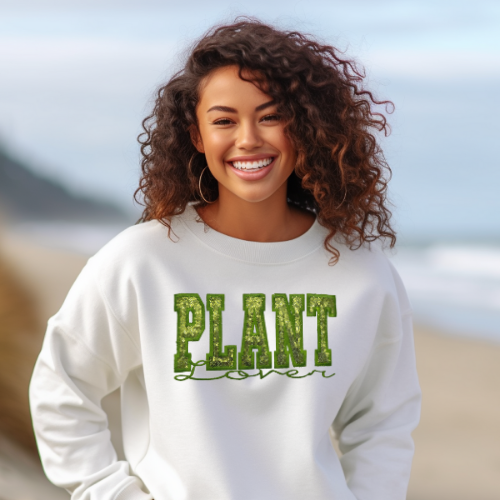 Sequin Plant Lover Crewneck
