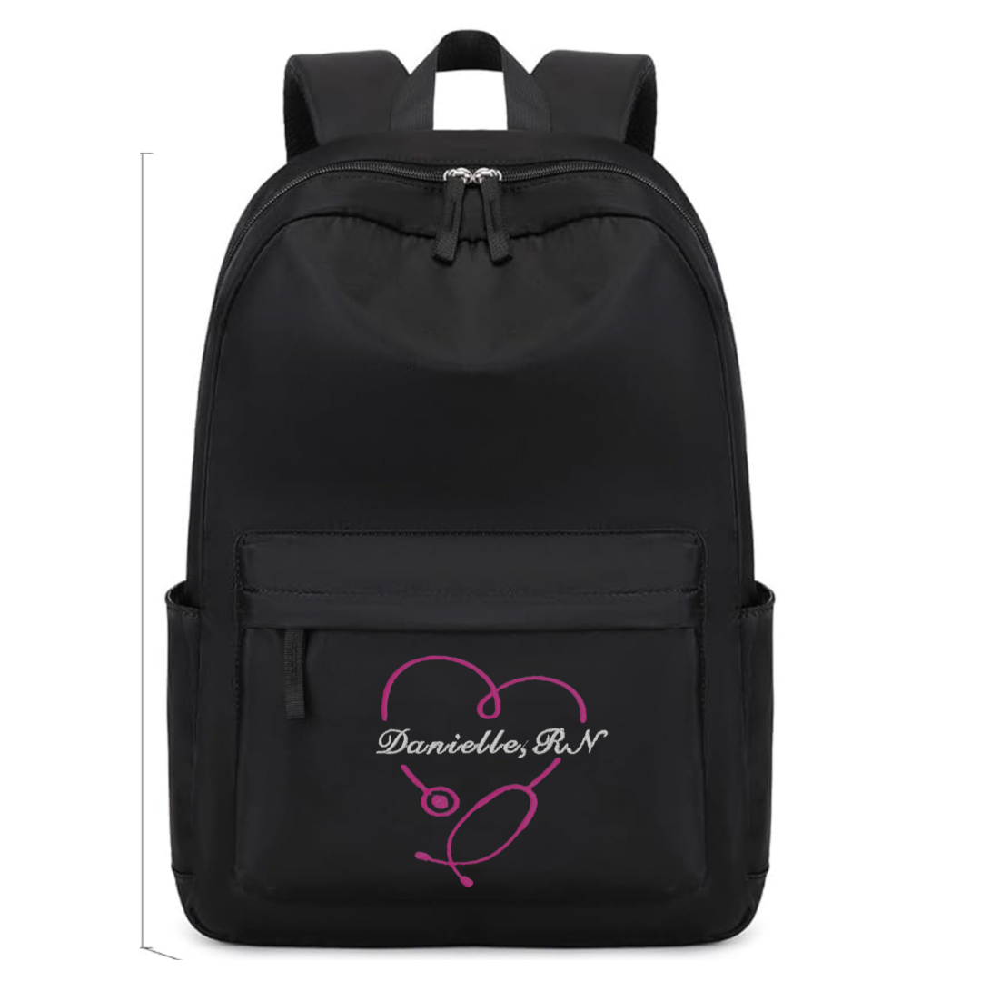 Personalized Pediatric Nurse Backpack Trendy Lightweight Custom Gift