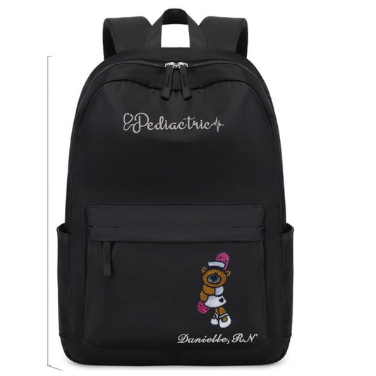 Personalized Pediatric Nurse Backpack Trendy Lightweight Custom Gift