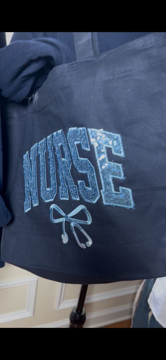 Sequin Nurse Zip Tote Bag