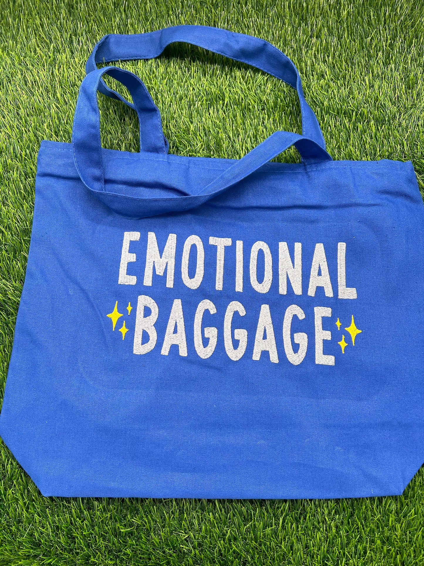 Canvas Emotional Baggage Zip Tote Bag