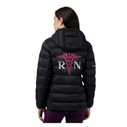 HOODED RN LPN Nurse Puffer Jacket