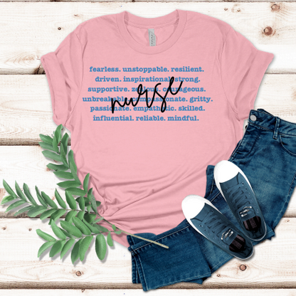 Nurse Definition Trendy Custom Bold Typewriter Graphic Cute Design