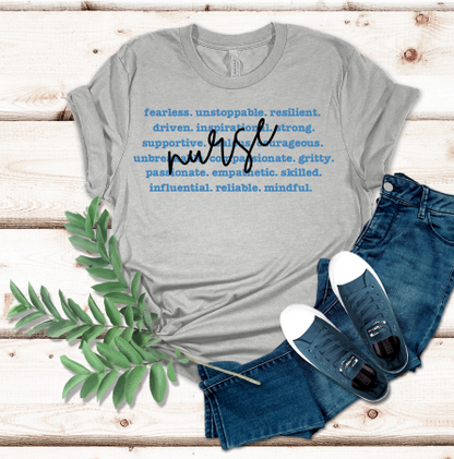 Nurse Definition Trendy Custom Bold Typewriter Graphic Cute Design